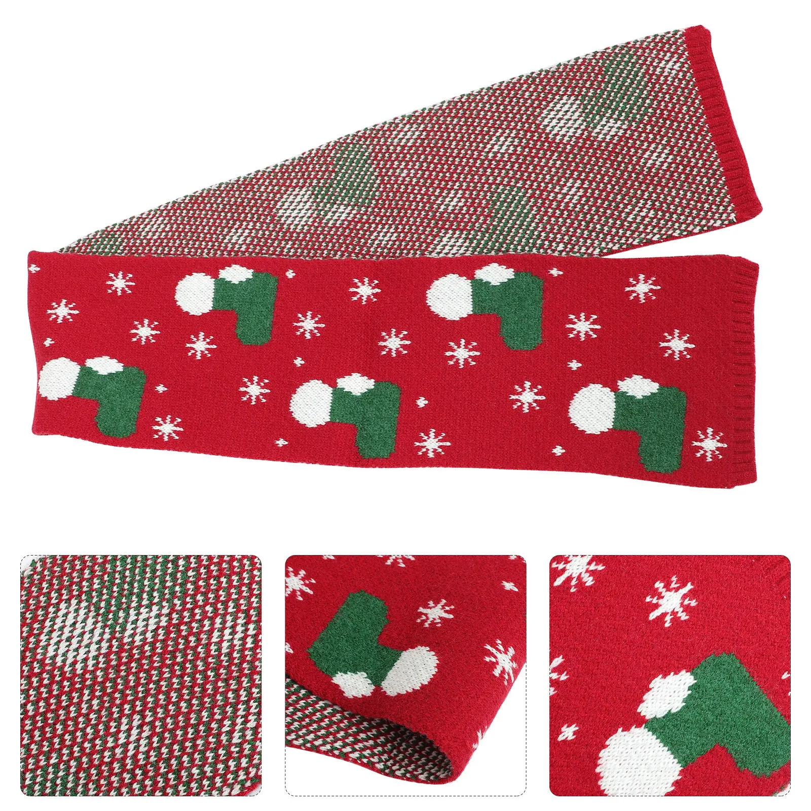 Bufanda navideña para niños, accesorio cálido de punto para invierno, diseño artesanal suave y seguro para la piel, regalo de vacaciones para niños y niñas - imagen 5