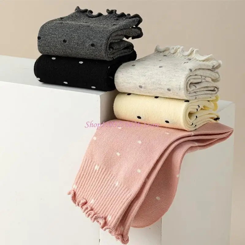 R6FD 6 pares Girls sin costuras calcetines con rufa rufas ruidos para clima frío