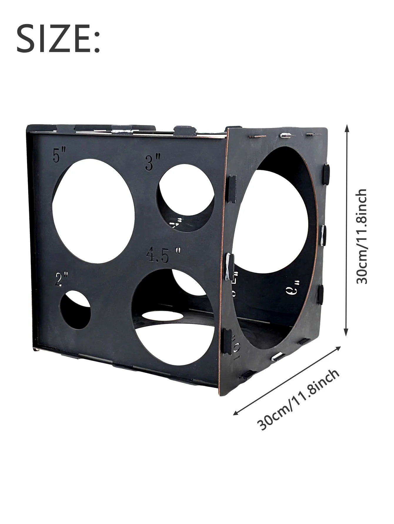 Medidor de globos madera negra plegable para arco y decoración - imagen 5