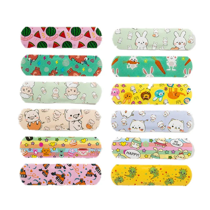 120 unids/set tirita de dibujos animados tiras de primeros auxilios vendaje para heridas en la piel parches yesos para niños vendajes adhesivos impermeables - imagen 5