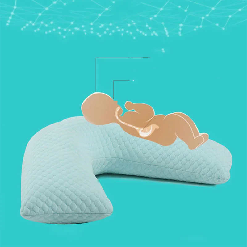 Almohada de lactancia de maternidad multifuncional, Color sólido, en forma de U, para mujer embarazada, almohada de soporte para dormir lateral, almohada de alimentación de bebé - imagen 3