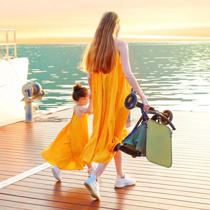 Cochecito de bebé plegable portátil, paraguas de viaje, antimedias, 4 ruedas, compacto para embarque de avión, asiento transpirable