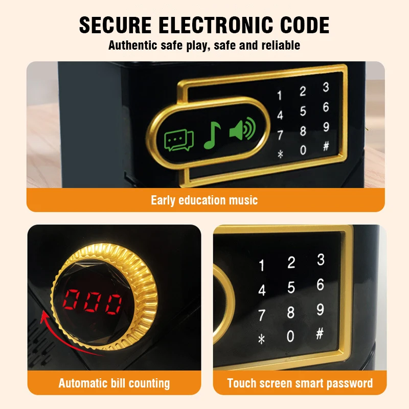Hucha con pantalla táctil para niños, juguete con conteo automático, caja de dinero de dibujos animados para ahorrar capacidad de monedas, ahorro de dinero, Gfit de cumpleaños - imagen 3