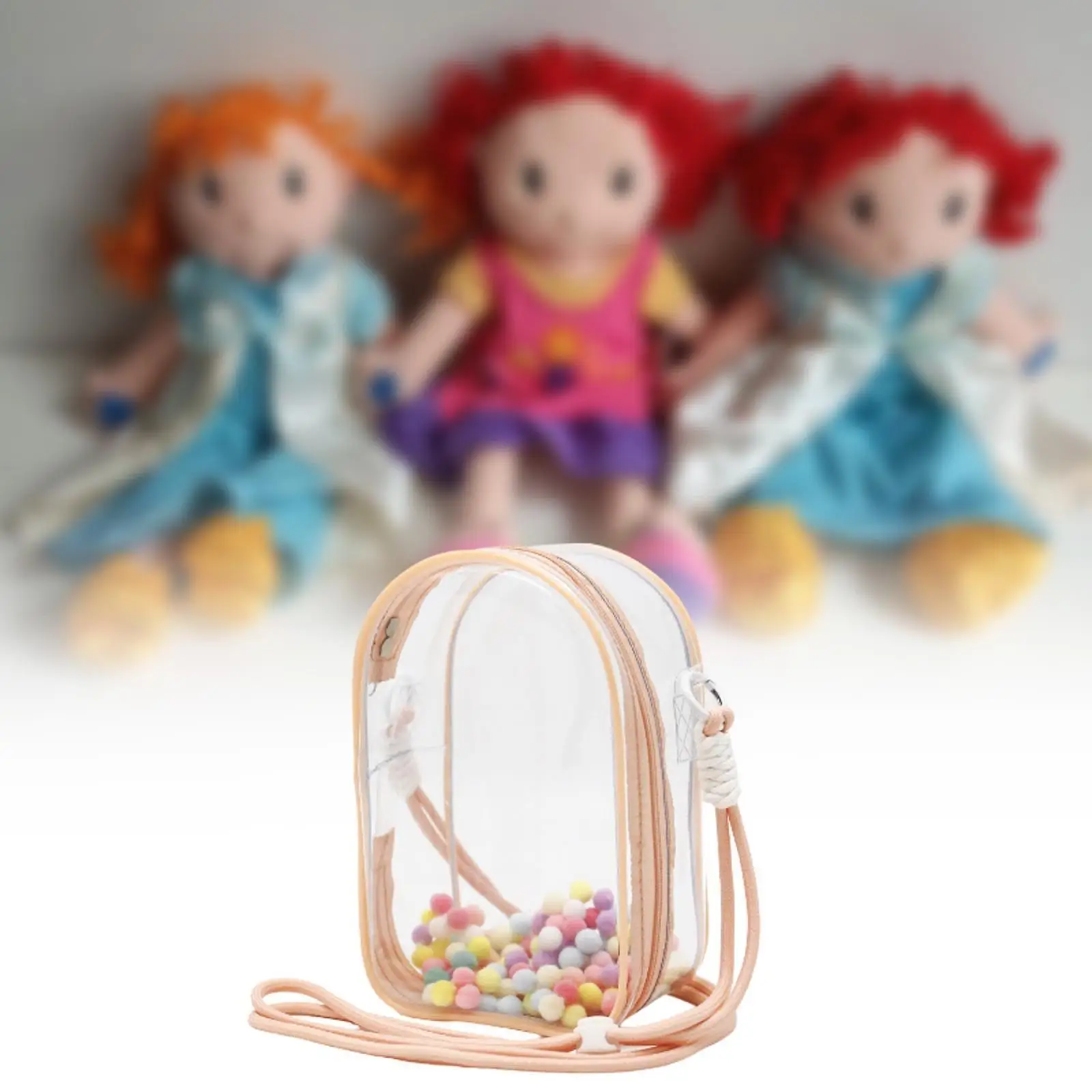 Figure Display Bag Cotton Doll Bag Waterproof Zipper Closure Organizer High Mini Doll Storage Bag Toy Bag for Doll Collectors
