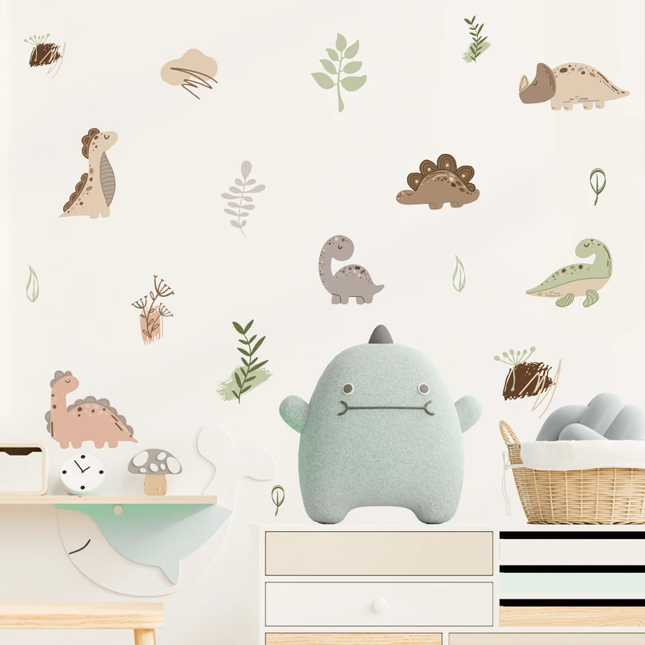 Pegatinas decorativas dinosaurs acuarela para habitación infantil