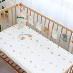 Sábanas ajustadas de algodón para cuna – Funda suave para bebé