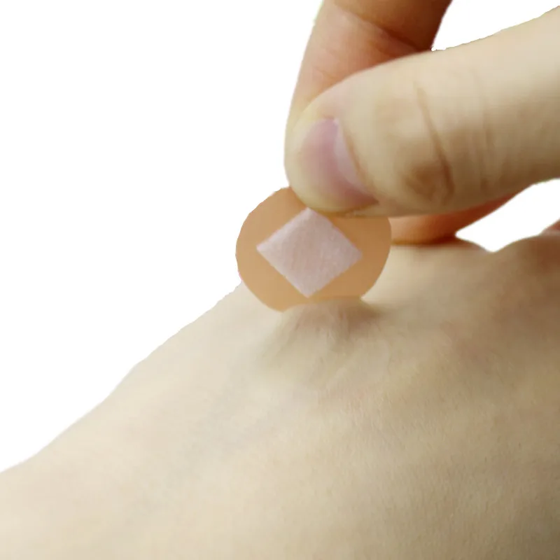 100 unids/set Mini tirita redonda Color de la piel vendaje para heridas parche de yeso transpirable impermeable cinta adhesiva vendajes - imagen 4