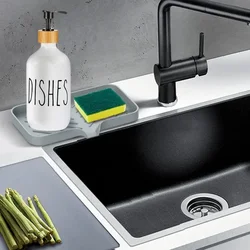 Jabonera silicona con drenaje para cocina antideslizante organizador