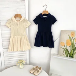Vestido de punto de manga larga para niñas – Estilo otoñal infantil