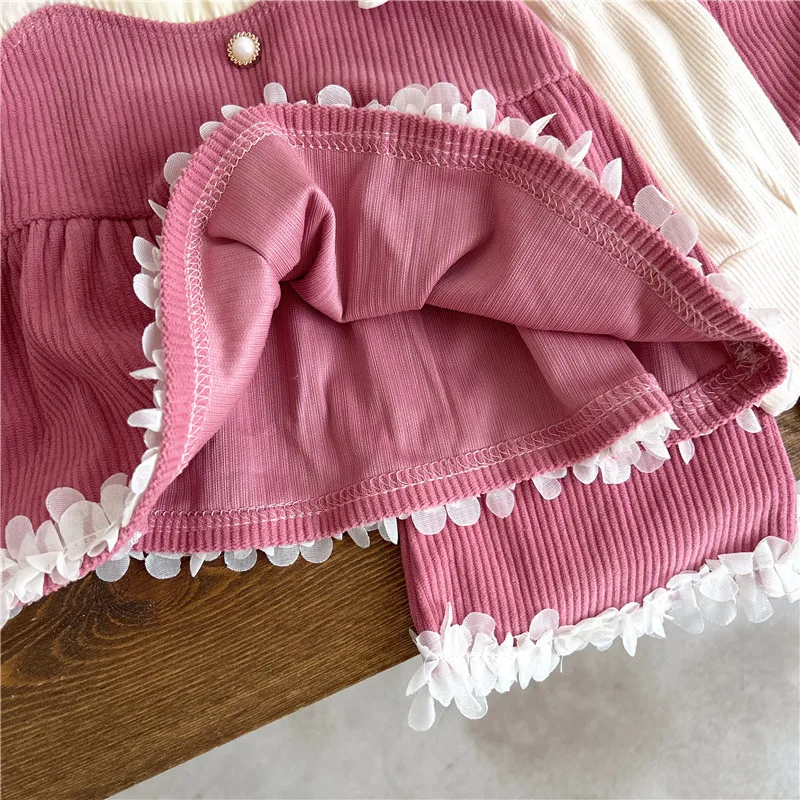 Nueva primavera otoño, conjunto de ropa para niñas, camiseta de manga larga a la moda para niños, pantalones, 2 unids/set, ropa infantil, chándales para niños - imagen 5