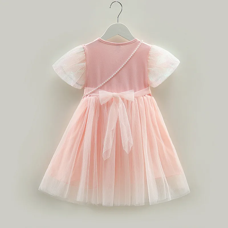 Vestido de manga corta para niña de 2 a 7 años, novedad de verano, vestidos de princesa Elsa, vestido de gasa versión coreana a la moda para bebé - imagen 4