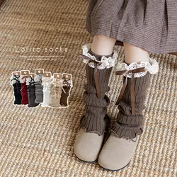 Calcetines de encaje con lazo para bebé niña algodón suave
