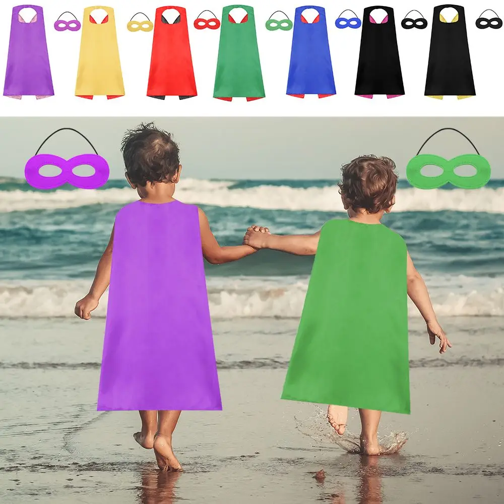 DIY Festival vestido de lujo regalos para niños capa de superhéroe máscara niños niñas capa disfraces de superhéroe Halloween Cosplay