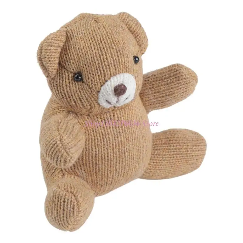 R6FD Foto recién nacida Posando accesorios Crochet Bear/Rabbit Muñeca Solución fotos Baby Props encantadores Gear Photo Room