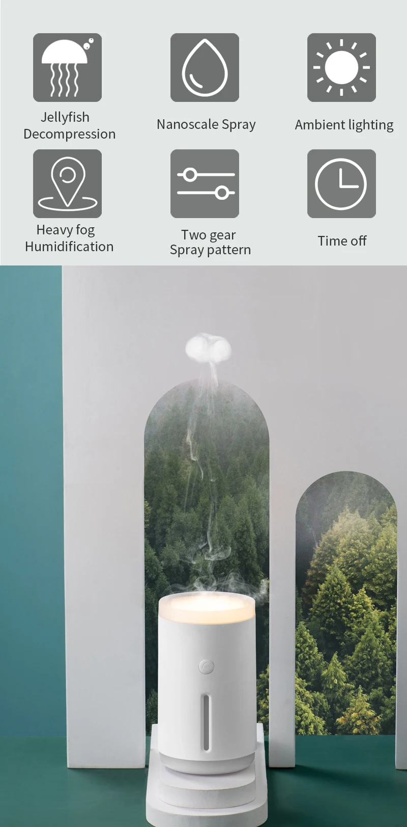 Anillos de humo decorativos del humidificador