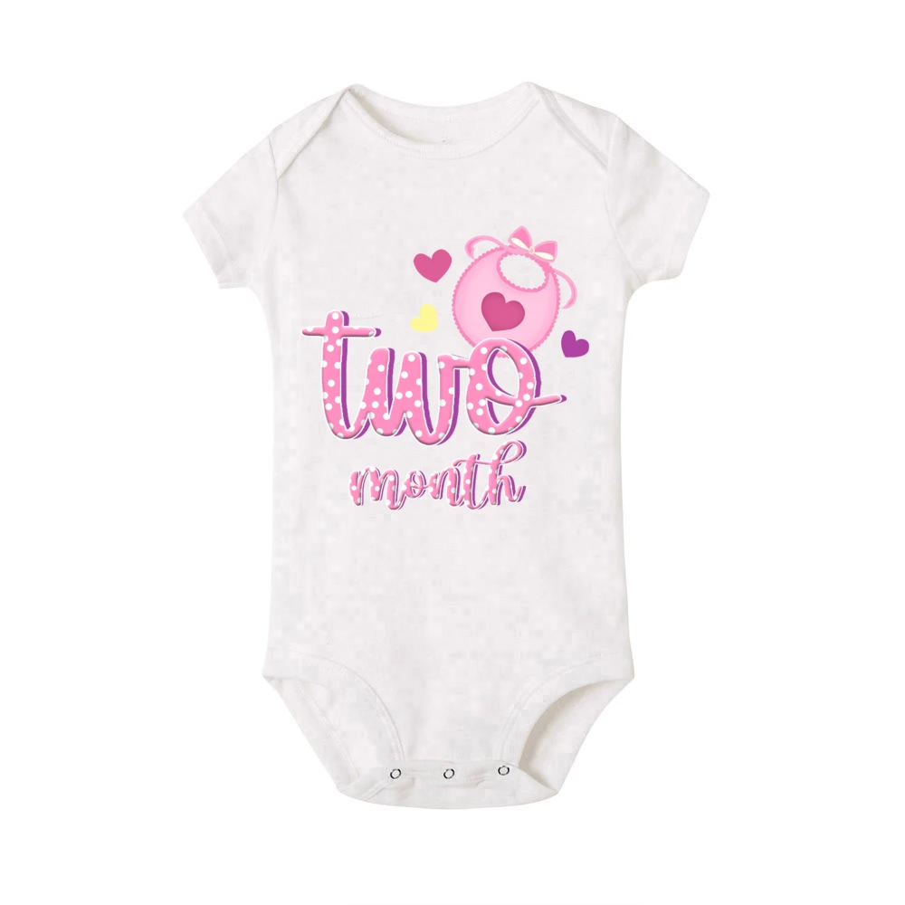 Baby Milestone Clothes Newborn 1-12 Monthly Milestone Bodysuit Babygrow Romper Infant Photography Prop Outfit Infant Shower Gift - imagen 4