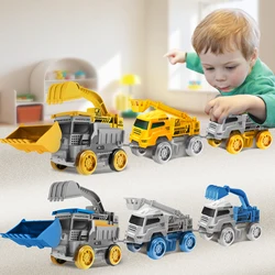 Pista de coches eléctrica para niños con excavadora educativa