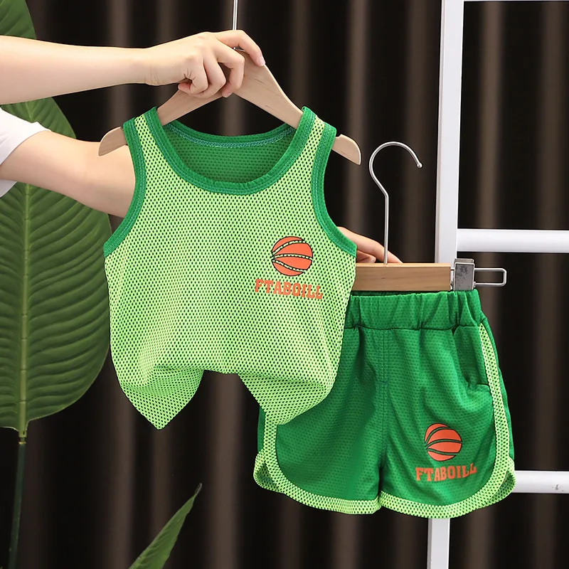 Conjunto de verano para bebé y niña: chaleco deportivo y shorts - imagen 2