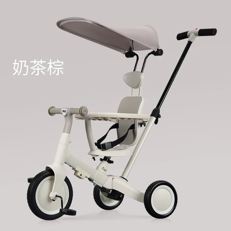Triciclo 3 en 1 para niños, bicicleta de equilibrio de 3 ruedas para bebés, Pedal para niños, bicicleta para bebés con mango de empuje para niños pequeños, niñas y niños, triciclo de cochecito - imagen 4