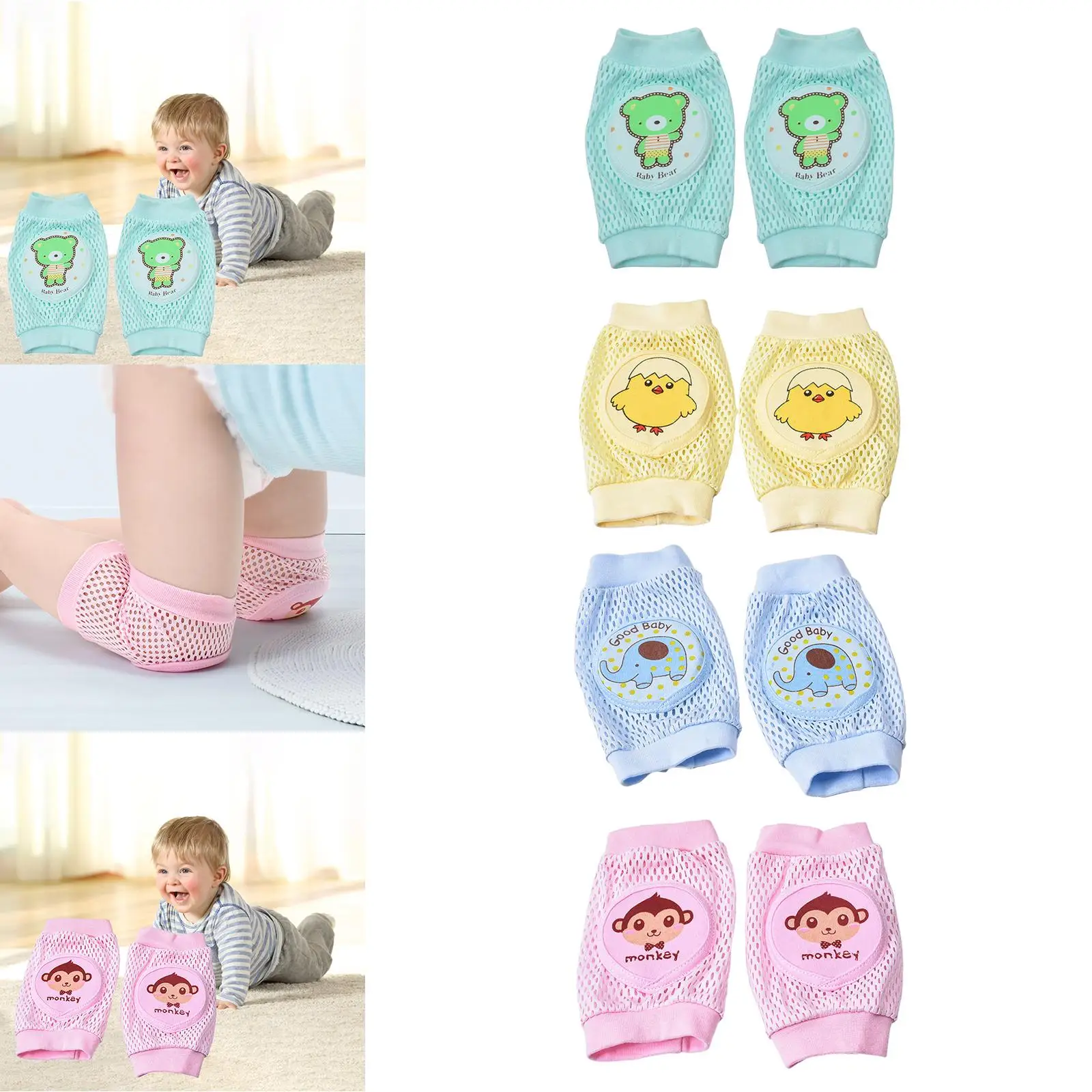 Baby Crawling Anti-Slip Knee Pads, Unisex Baby Toddlers Kneepads Leg Warmer Baby Crawling Anti-Slip Knee Pads, Unisex Baby Toddlers Kneepads Leg Warmer
