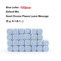 100Pcs blue letter