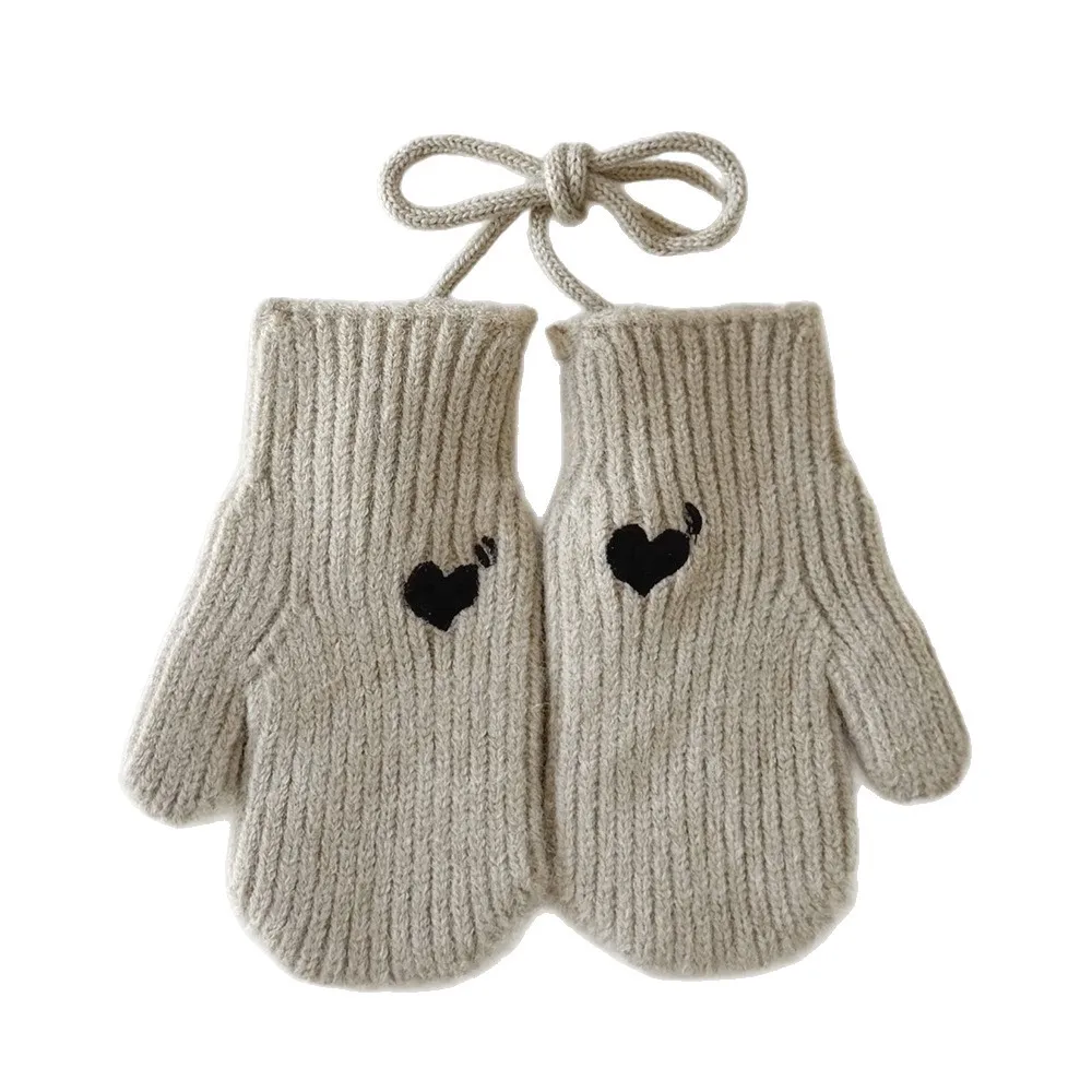 Guantes coreanos para niños, novedad de invierno, bolsa de amor Ins, guantes para dedos, guantes cálidos y fríos para el cuello del bebé, accesorios para mitones para niños - imagen 4