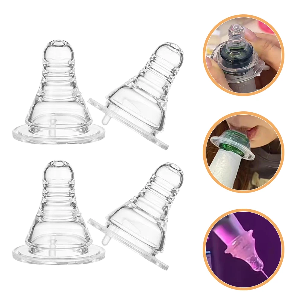 20 piezas chupete para beber tapas de botellas tetinas de cerveza accesorios de fiesta artesanía Vintage jugo de Soda - imagen 2