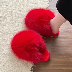 Zapatillas de casa mullidas para niñas con suela antideslizante