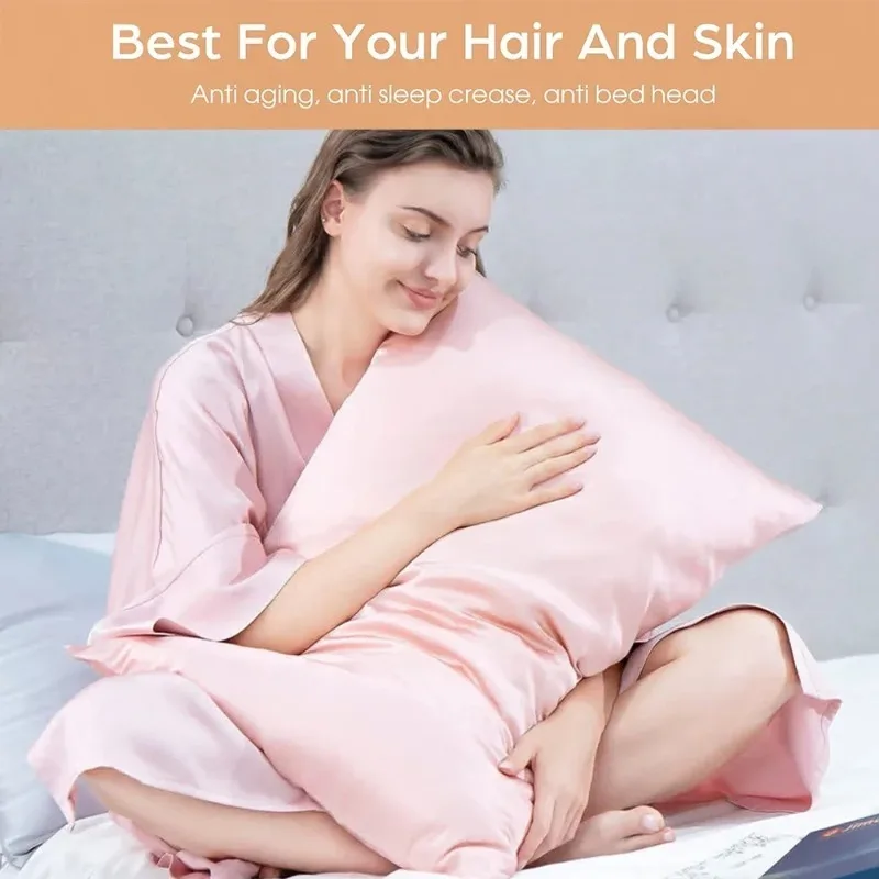 Funda de almohada de seda de morera con cremallera oculta - imagen 4