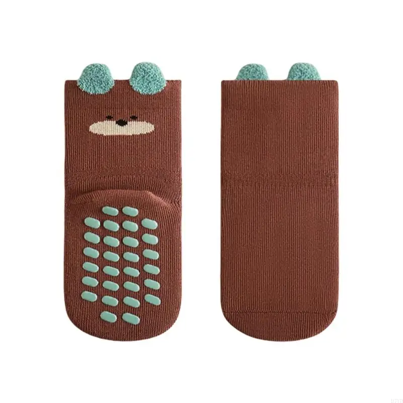 D7YD NONSLIP Bottom Infant Play Calcetines Soft Algodón algodón Fall calientes calientes - imagen 2