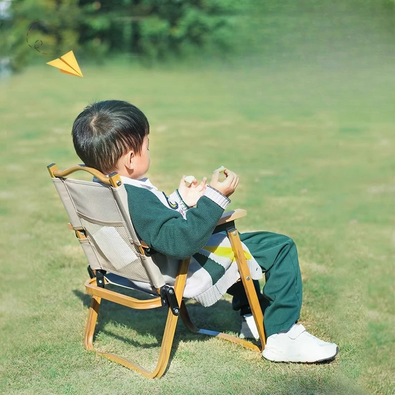 Kmiter Silla de camping transpirable plegable para niños aluminio - imagen 3