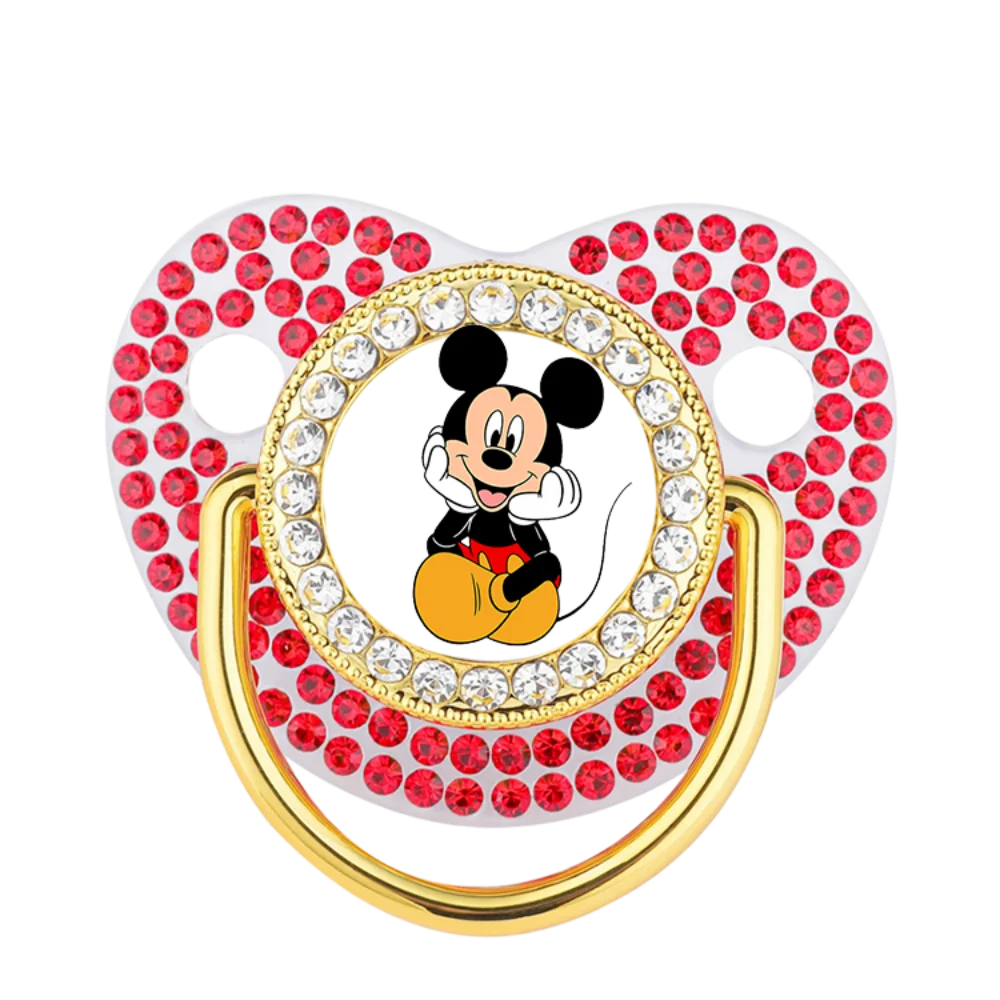 2025 chupete brillante de princesa/príncipe, chupete de destete lujoso, tetina para bebé recién nacido, boca para masticar y jugar de 0 a 6M - imagen 3