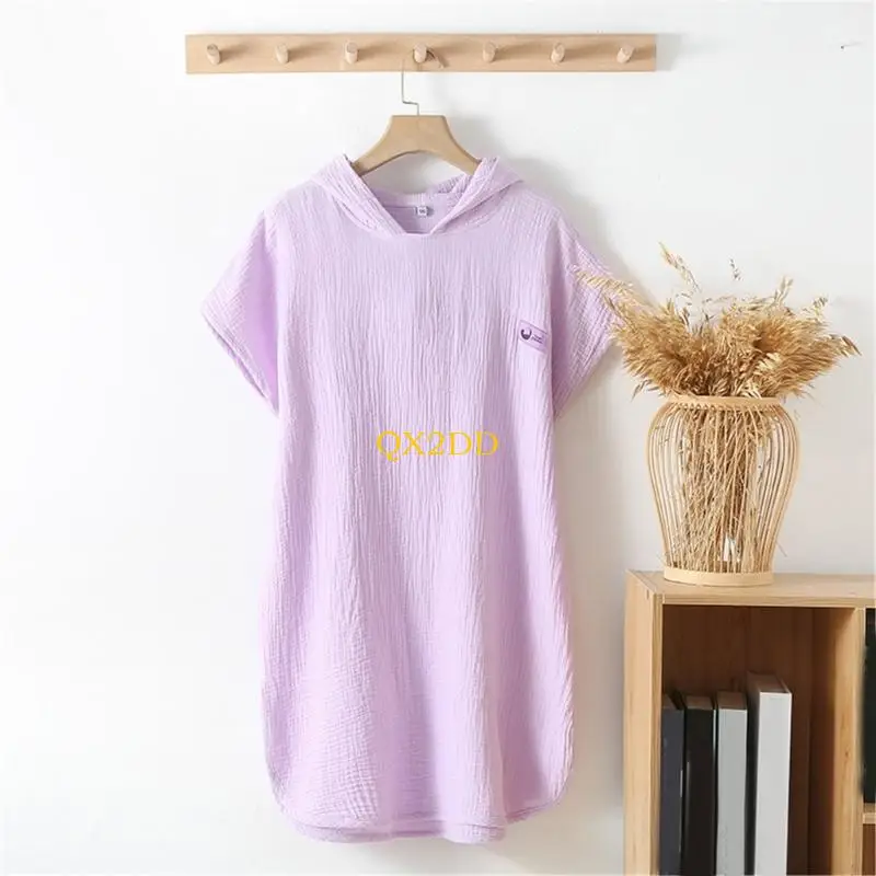 Toalla baño con capucha con capucha algodón QX2D para bebé transpirable capa capa capa suave y absorbente para