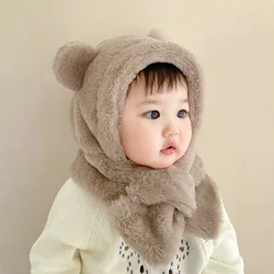 Gorro oso para bebe 6-24 meses y bufanda invernal con orejas