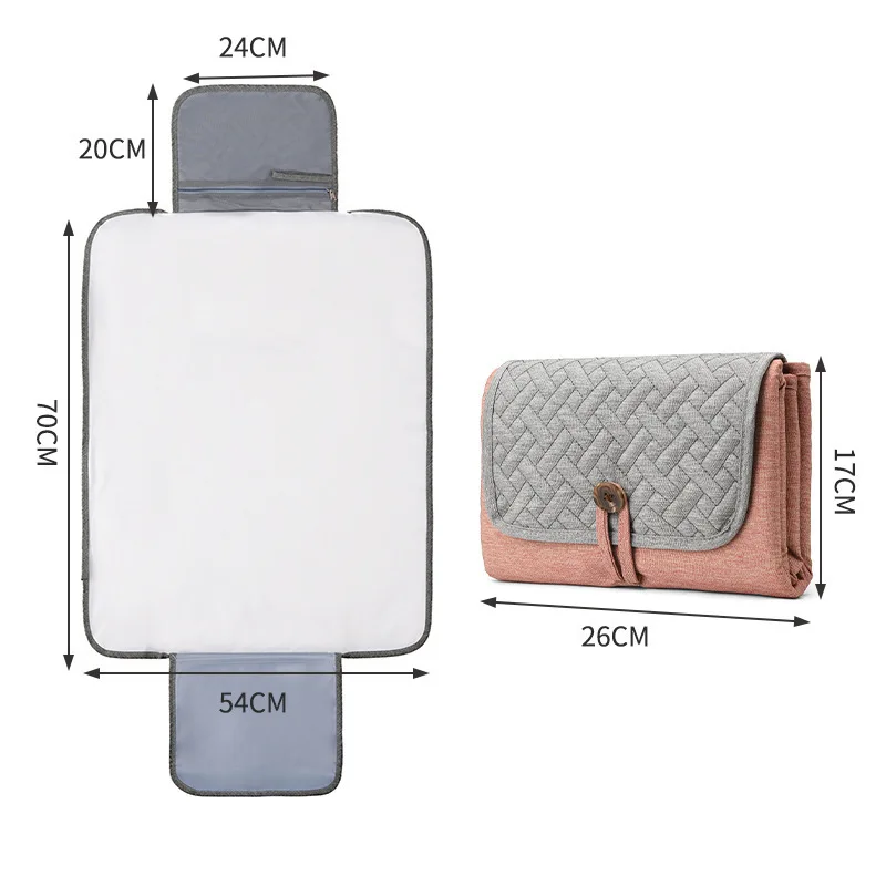 Cambiador de pañales plegable impermeable para bebé recién nacido - imagen 3