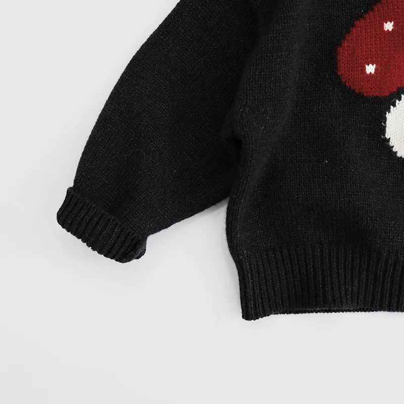 Suéteres unisex para niños, sudadera con capucha para niños, prendas de punto, suéteres para niñas con setas, jersey de punto de manga larga - imagen 5