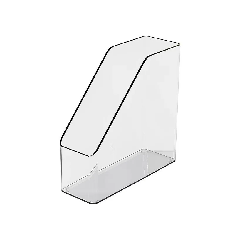 Estante de almacenamiento de archivos de escritorio transparente, soporte para libros, organizador de escritorio, soporte para libros para el hogar y la Oficina, caja de almacenamiento Vertical Simple para estudiantes - imagen 5