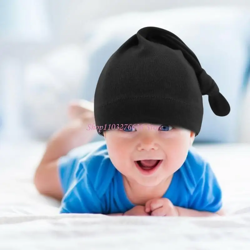 Gorro anudado cola larga para bebé R6FD 2025, gorros a prueba viento para bebés, gorro para recién nacidos, regalo para - imagen 4