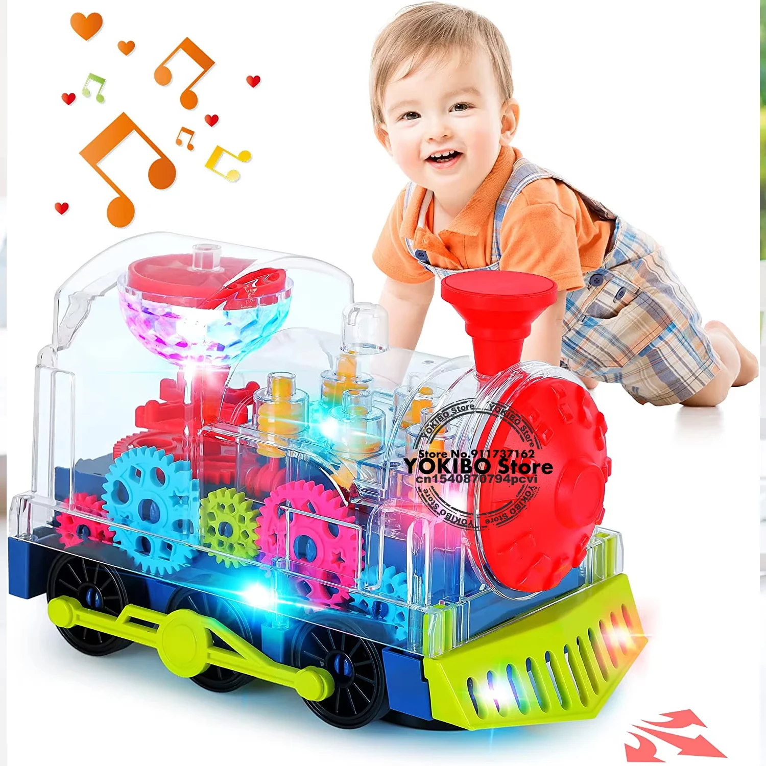 Tren eléctrico de juguete para bebés con luces y sonidos - imagen 4