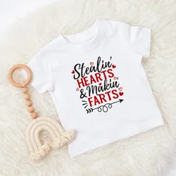 Camiseta de San Valentín para niños – Estampado corazón rojo