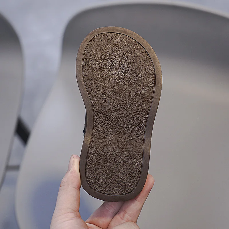 Botas de Otoño Invierno para niñas, zapatos de exterior para niños, impermeables, a prueba de viento, antideslizantes, suela blanda, botines antideslizantes para niños pequeños - imagen 5