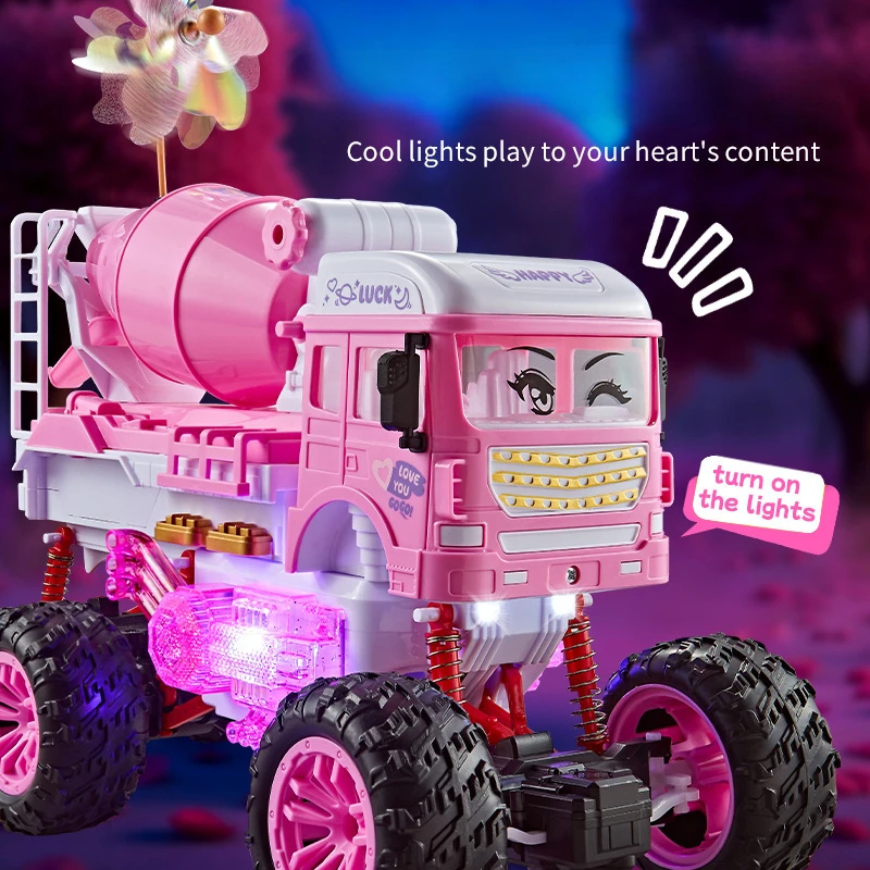Luz LED de 2,4G con tracción en las 4 ruedas, coche teledirigido de juguete, vehículo todoterreno rosa, coche abierto, modelo de coche de juguete para niñas, regalo de cumpleaños - imagen 5