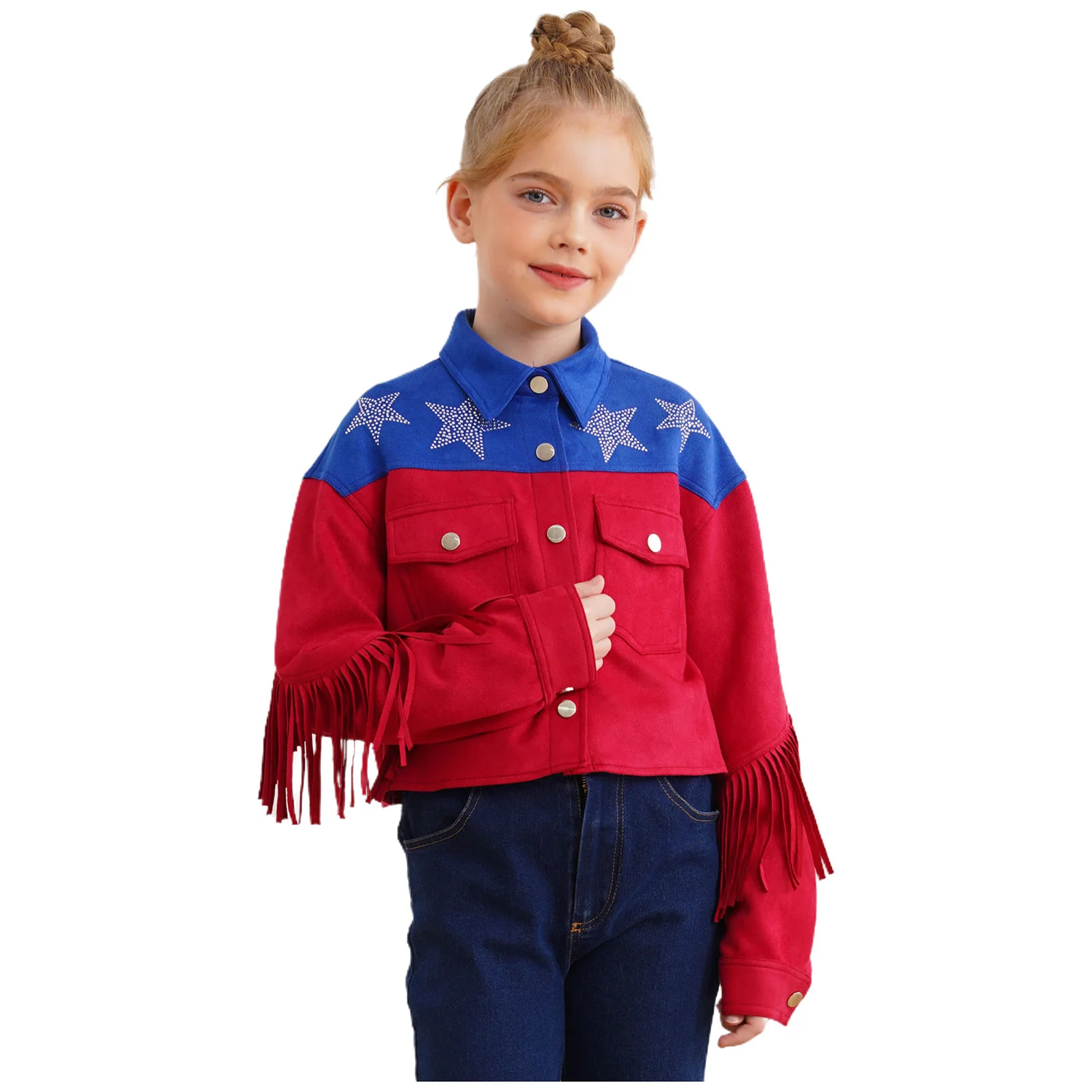 Niña usando la chaqueta vintage TiaoBug