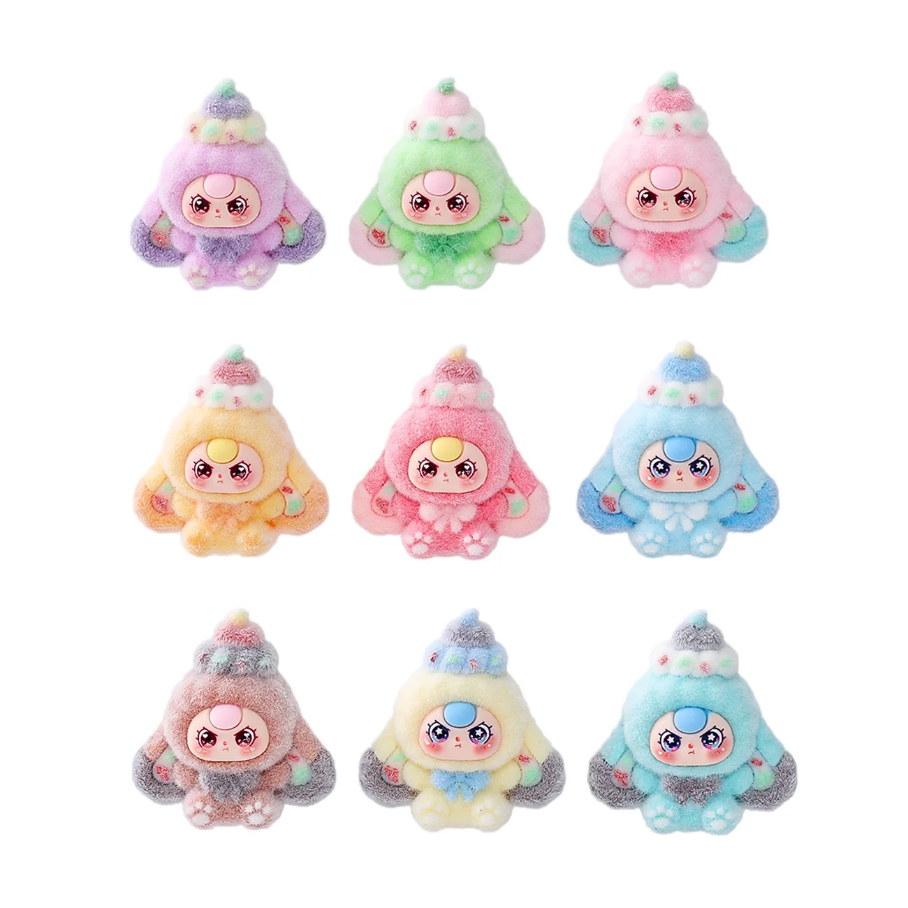 9 unids/set bebé tres figuras de juguete serie postre conejo estatuilla decoración de escritorio modelo adornos juguetes niños niñas regalos de navidad - imagen 5