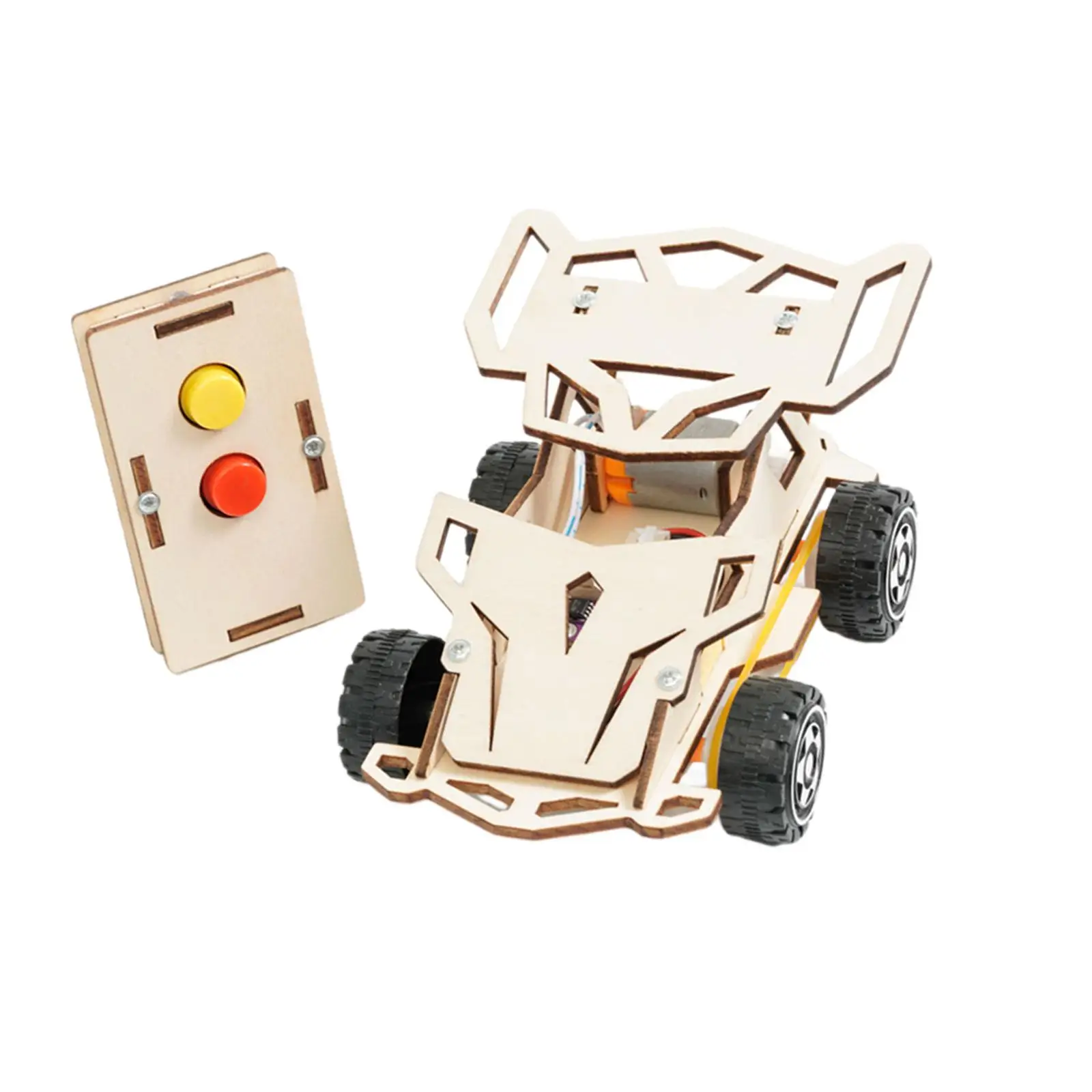Control Car Toy Wooden Science Experiment Kits RC Car Learning Toy for Gifts