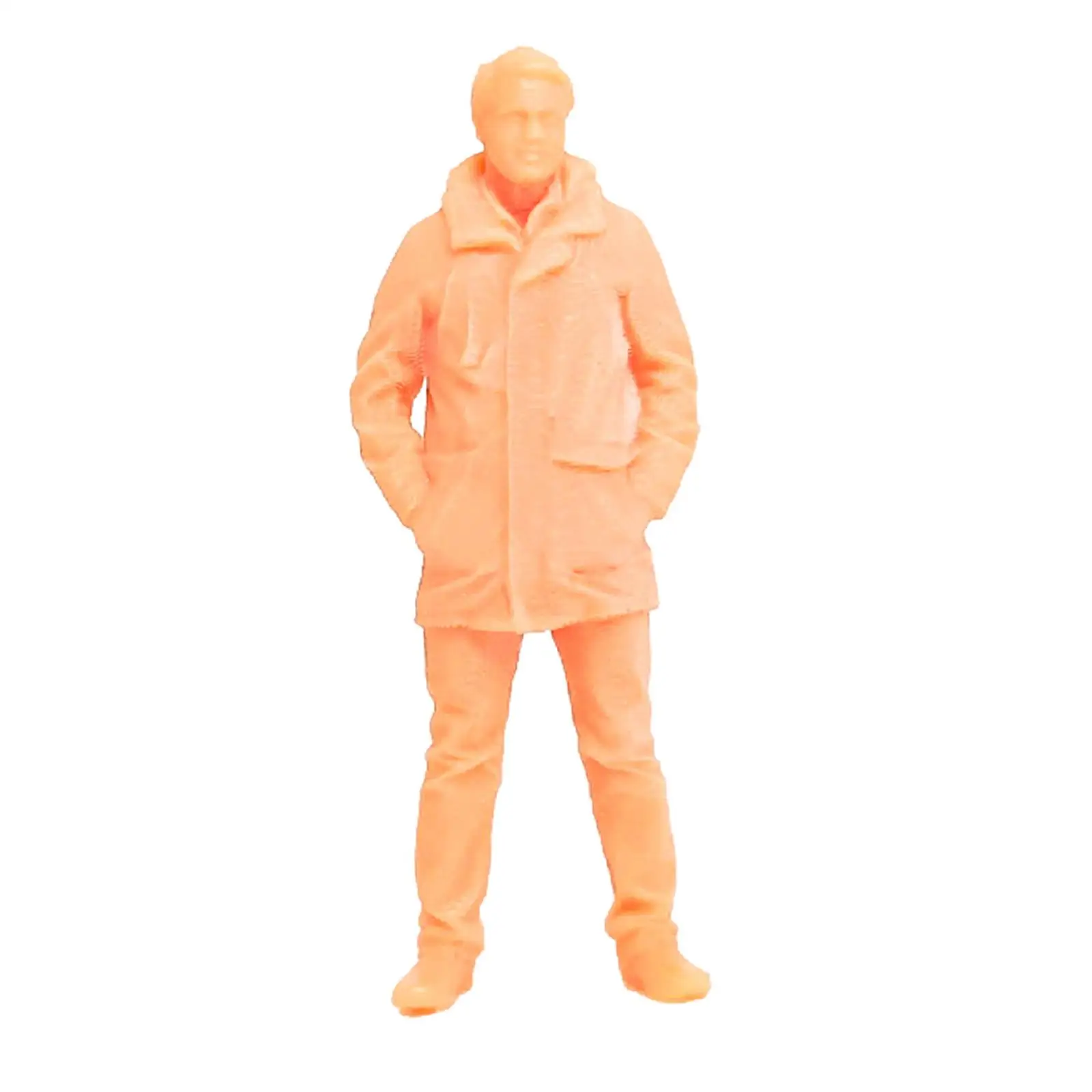 Figuras de personas realistas para decoración Diorama, figuras de resina para jardín de hadas, escena en miniatura de tren, 1:64 modelos - imagen 3