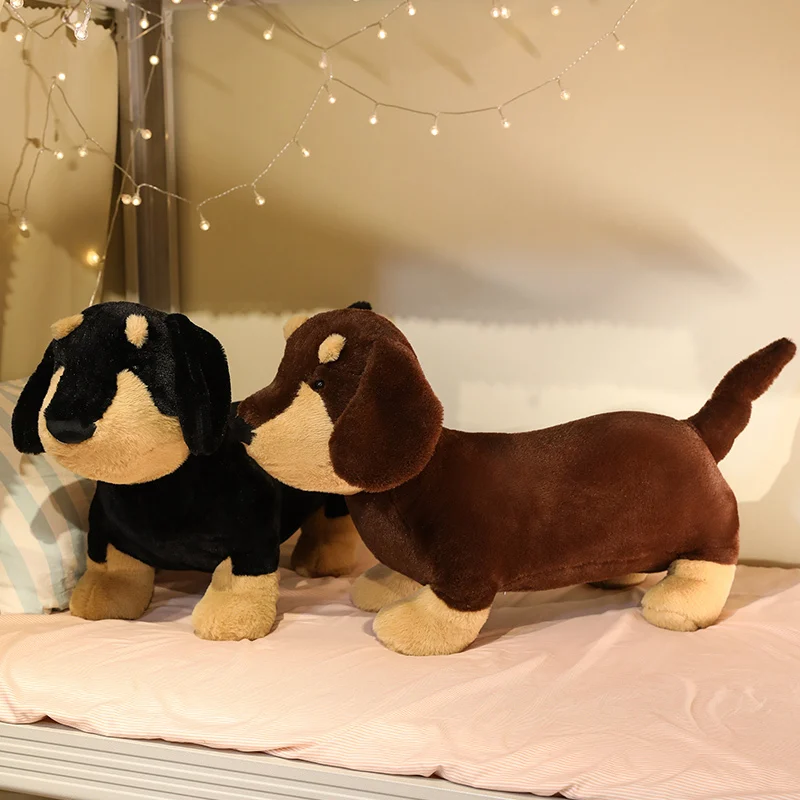 Almohada peluche perro salchicha grande para decorar y dormir - imagen 5