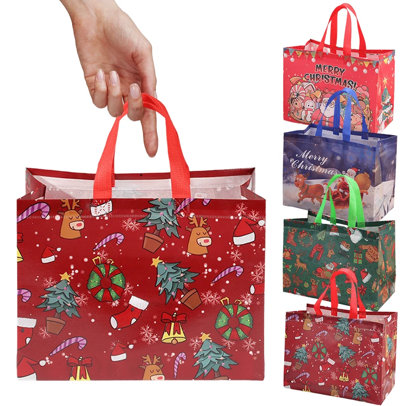 Bolsa regalo de Navidad para bebé en color rojo