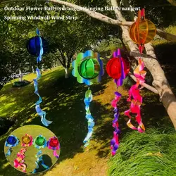 Bola floral y molino de viento hortensia para exteriores infantil