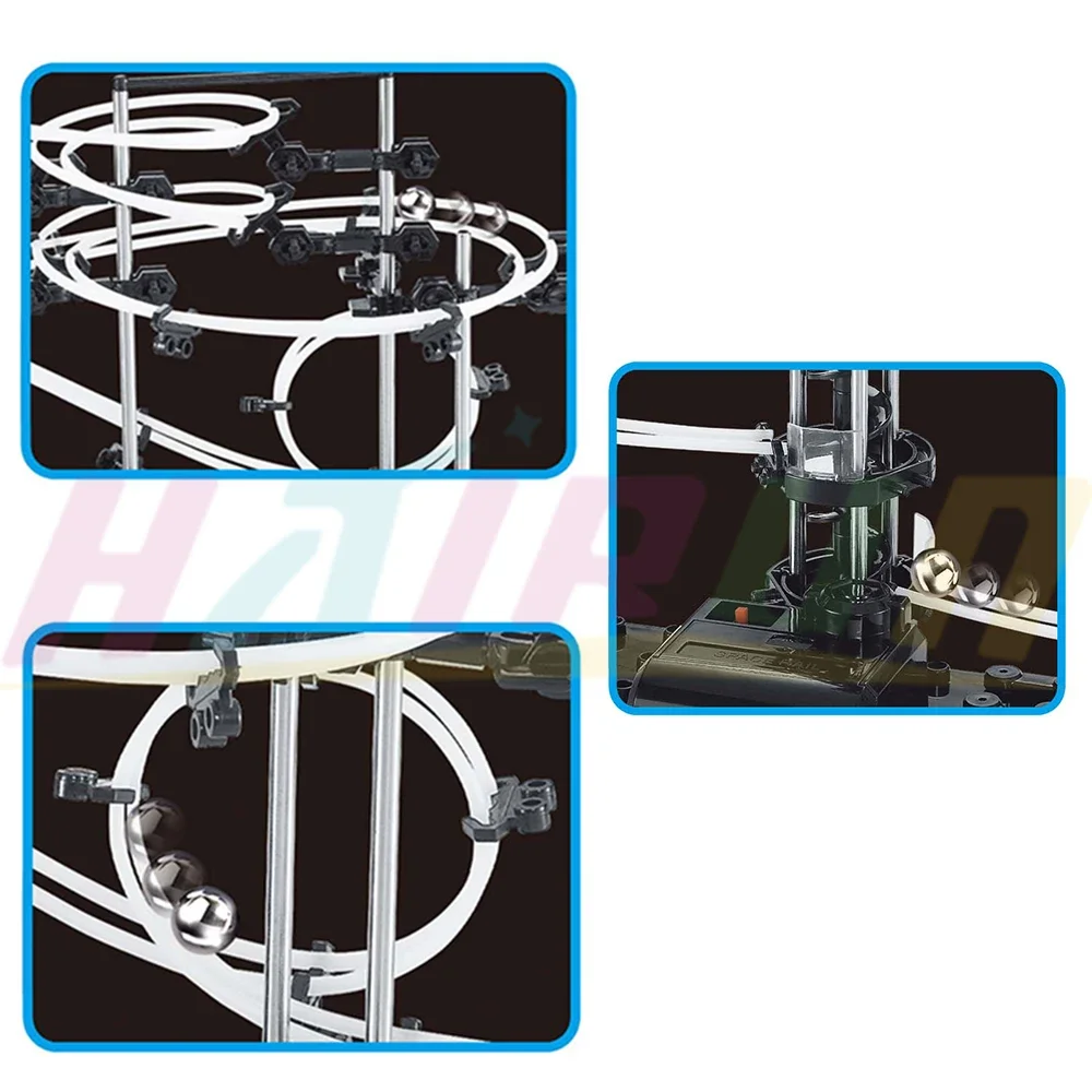 Bloques de construcción de montaña rusa, circuito de bola, canicas, juegos de vías, juguetes educativos STEM para niños de 7 a 14 años, regalos de cumpleaños - imagen 3